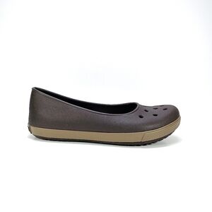 Crocs Crocband Airy Flat Womens 9 Brown Slip On Flats Shoes